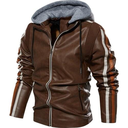 Mens Winter Warm Faux Leather Biker Jackets And Coats Fleece Lined Thick Thermal Motorcycle Racer Parkas Outerwear Windbreaker