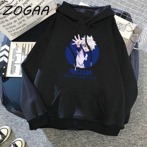 ZOGAA Mens Pullover Hooded Sweatshirt Anime Harajuku New Student Plus Size Thickened Hoodie Casual Hip Hop Street Sweatshirt