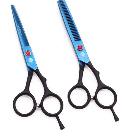 Scissors for Hairdressers 5.5" Purple Dragon JP Stainless Hair Cutting Scissors Salon Hair Cut Thinning Shears Finger Rest 1029