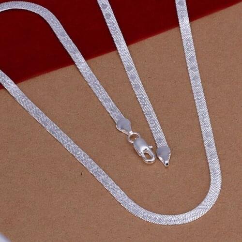 Necklace Silver Plated Necklace Silver Fashion Jewelry Necklace Mens 20 Inches Jewelry Wholesale Free Shipping tteu LN201