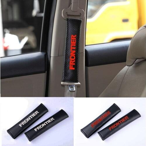 2pcs PU Fashion Car Seat belt shoulder Pads Car Seat Belt Cover for Nissan Frontier Car Accessories