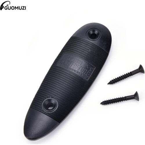 1Set Durable Plastic Non-Slip Ribbed Slip Recoil Pad With Screw Gun Butt Stock Gentle Cushion Push Pad Hunting Accessories
