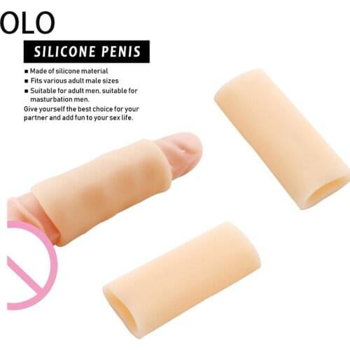 Penis Extender Enlarger Delay Ejaculation Vagina Stimulate Silicone Penis Sleeve Enlargement Sex Toys For Men Adult Erotic Bold