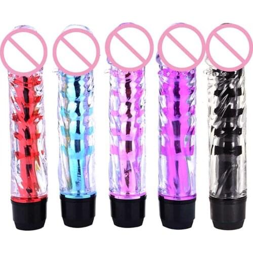 Crystal Barbed Little Bald Shock AV Stick Vibrator Women Masturbation Sex Toys Single Frequency Dildo Vibrator 17.5X3.5CM TK