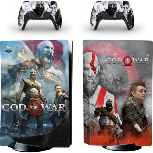 God of War PS5 Standard Disc Skin Sticker Decal Cover for PlayStation 5 Console and Controllers PS5 Disk Skin Sticker Vinyl