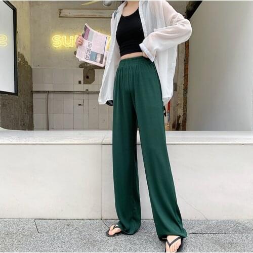 A212-Summer trendy one button skinny pants wide leg pants