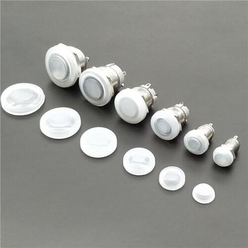 5Pcs 12mm 16mm 19mm 22mm 25mm Metal Push Button Switch Protection Cover Silicone Waterproof Dust Cap