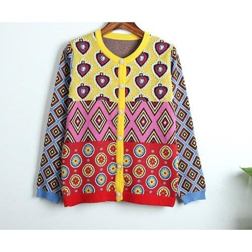 1030 2020 Free Shipping Autumn Sweater Crew Neck Long Sleeve Cardigan Fashion Womens Clothes