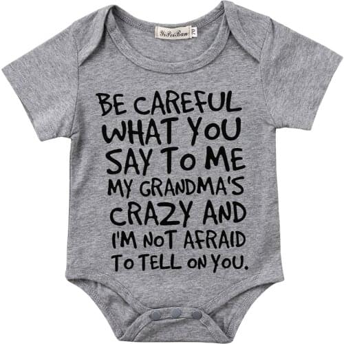 2021 Casual Newborn Baby Boy Girl Short Sleeve Letter Print Cotton Romper Jumpsuit Outfits Baby Clothes 0-24M