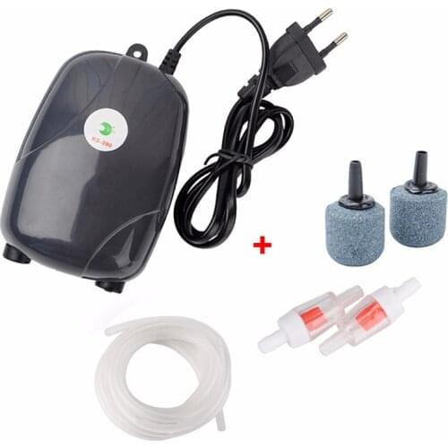 220V Water Pump Aquarium Air Pump Silent Fish Tank Water Pump Mini Oxygen Pump Single Double Outlet Compressor Aquarium Accessor