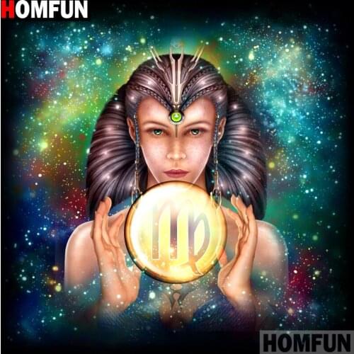 HOMFUN Full Square/Round Drill 5D DIY Diamond Painting "Constellation" 3D Diamond Embroidery Cross Stitch Home Decor A19393