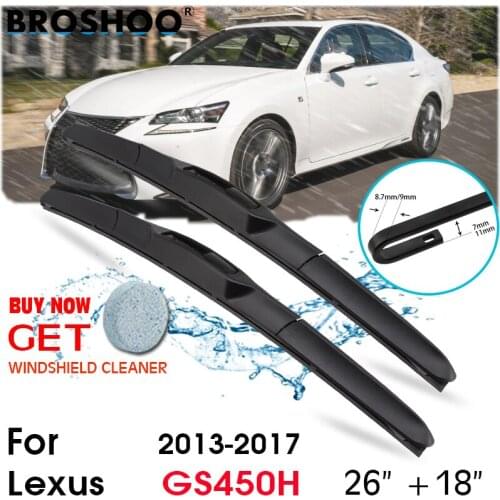 Car Wiper Blade Front Window Windscreen Windshield Wiper Blades J hook Auto Accessories For Lexus GS450H 26"+18" 2013-2017
