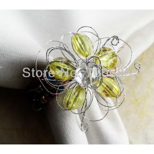 Beaded wedding napkin ring, napkin holder, decoration napkin ring
