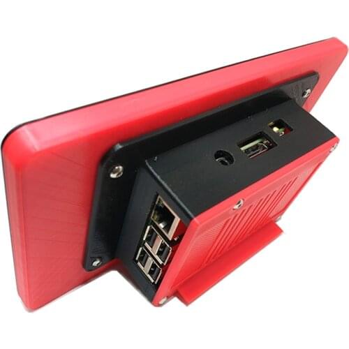 Customize Red Color 7 Inch 3D Print DIY Case Stand For Raspberry Pi Shell For 7inch HDMI-compatible Capacitive Touch Screen