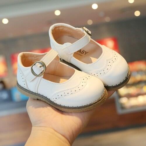 Childrens Leather Shoes for Student Girls PU Leather Princess Shoes Kids School Performance Wedding Performance Shoes
