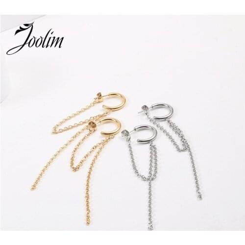 Trendy Earring PVD Gold Finish Long Multi-layered Tassels Earring Stainless Steel Tarnish Free Gold Jewelry Wholesale