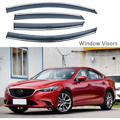 For Mazda 6 ATENZA Window Visor 2014-2019 Awnings Shelters Vent Shades Sun Rain Deflector Guard Auto Accessories 4PCS/SET 2017