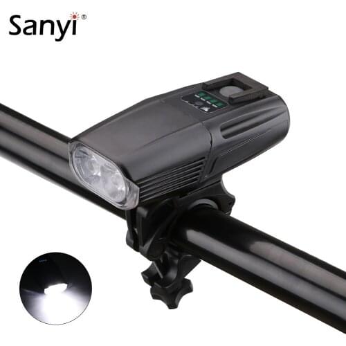 Sanyi 1000 Lumens 2*T6 LED Bike Headlight Bicycle Front Light USB Rechargeable Headlamp IPX6 Cycling Torch With Bracket Cable
