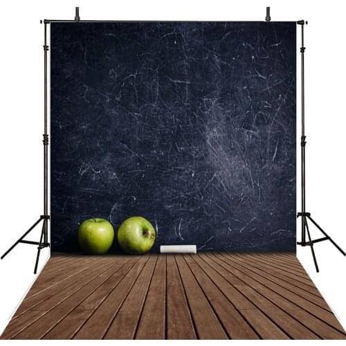 TR Photography Backdrop Black Wall Light Brown Wood Floor Photo Background Newborn Green Fruits Kids Photocall Back to School