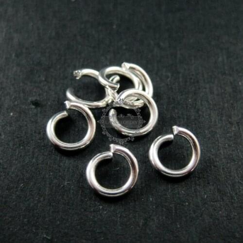 7mm diamter 1mm thick silver plated brass strong open single jump ring DIY supplies findings 1542006