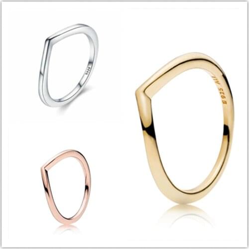 Hot Selling Simple Fashion Princess Style Simple Temperament V-shaped Female Ring Jewelry Jewlery for Women Whole Sale