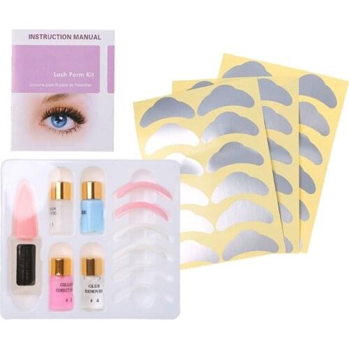Pro Eyelash Lash Eyelashes Wave Curling Perming Curler Rod Glue Perm Kit Set