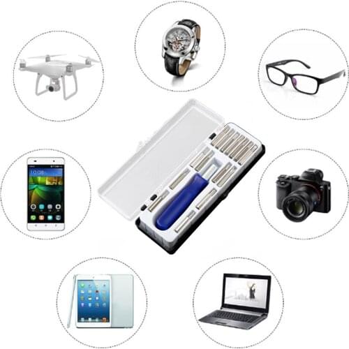 16 in 1 Screwdriver Sets Precision Screw Driver Kits Torx Hex Bit Handle Phone Mobile Car Camera Drone Maintenance Handle Tools