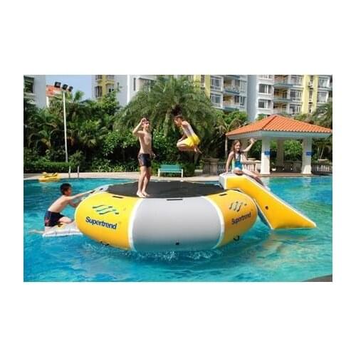 Inflatable water/bungee trampoline, water bouncer