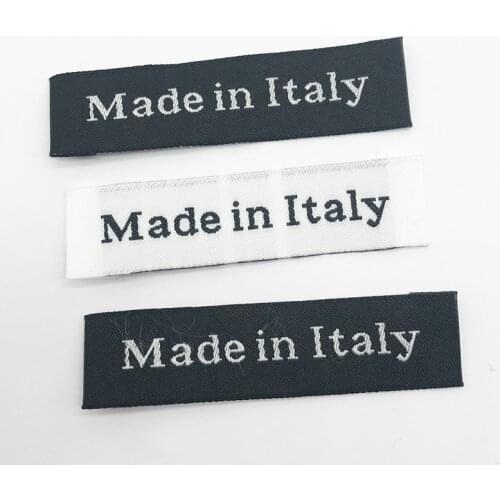 Origin Woven Labels Made In Italy For Clothing Bags Shoes Hand Made Fabric Labels For Sewing Tags 100Pcs/Lots Free Shipping