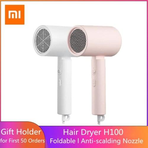 Original XIAOMI MIJIA Portable Anion Hair Dryer Nanoe Water ion hair care Professinal Quick Dry 1600W Travel Foldable Hairdryer