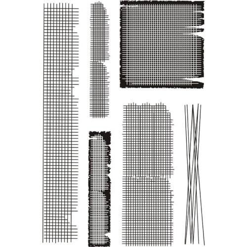 Clear Stamps DIY Vintage Background Element Stamps Scrapbooking Grid Stamps