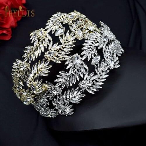 A270 Luxury Crystal Rhinestone Headbands Bridal Wedding Crowns for Bride Diamond Princess Tiaras Headwear for Young Girls Queen