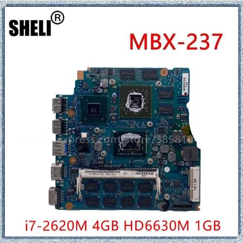 SHELI For Sony VPCSE MBX-237 Laptop Motherboard With I7-2620M CPU 4GB RAM HD6630M 1GB GPU A1863472A