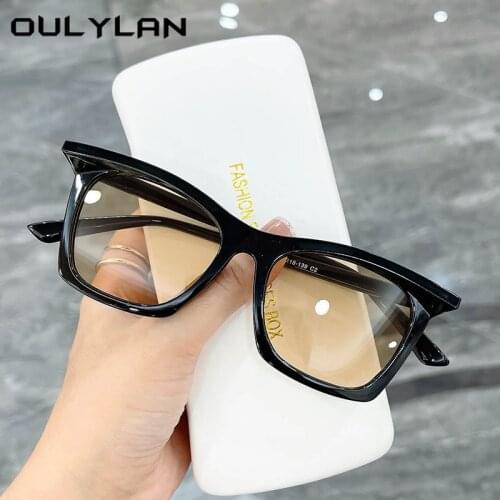 Oulylan Retro Cat Eye Sunglasses Women Oversized Gradient Sun Glasses Vintage Brand Shades for Ladies Colored Eyewear UV400