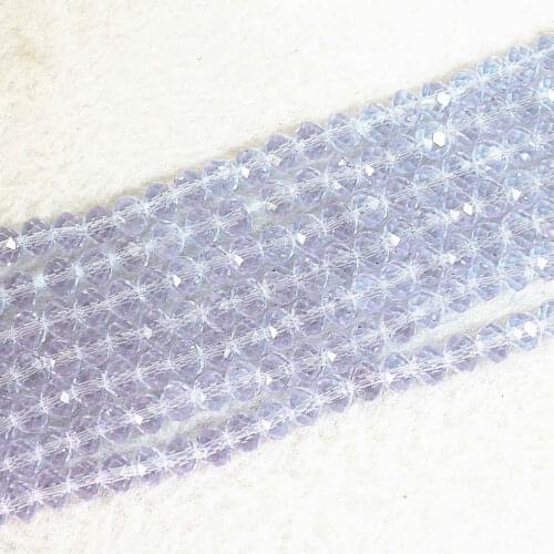 HOT white crystal glass 3x4mm 4x6mm 5x8mm 8x10mm rondelle faceted top quality loose beads 15"B705