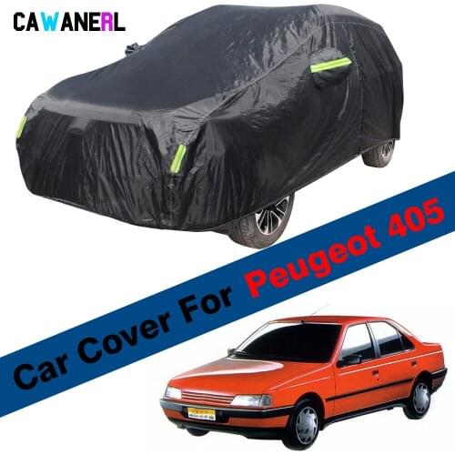Outdoor Car Cover Waterproof Anti-UV Sun Shade Rain Snow Dust Protection Cover For Peugeot 405 Sedan