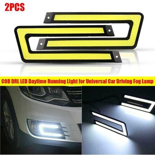DC 12V Waterproof IP65 1pair White COB DRL LED Daytime Running Light For Universal Car Driving Fog Lamp