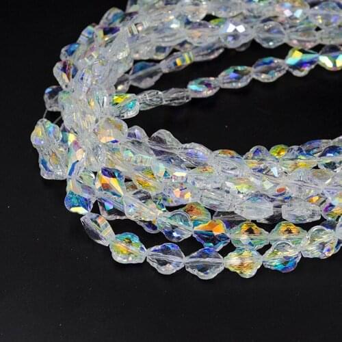 High temperature AB color 9*10mm glass crystal beads jewelry making