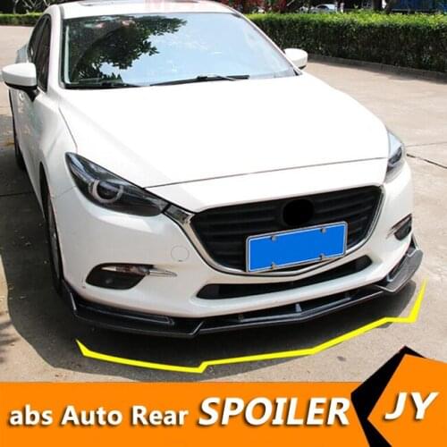 For Mazda3 Axela Body kit spoiler 2014-2018 For Mazda 3 Axela ABS Rear lip rear spoiler front Bumper Diffuser Bumpers Protector