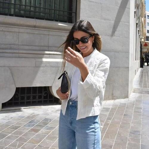 Women Flowers Cotton Embroidery Slim Streetwear Shirt Ladies Single Breasted Long Sleeve Shirt Female Casual Fashion Blouse