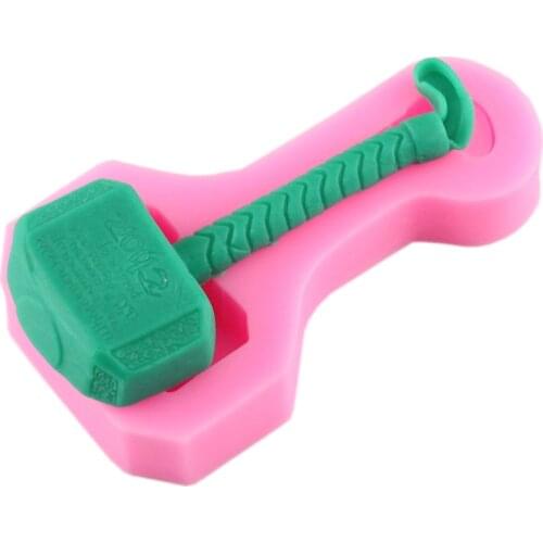 Hammer Shape Silicone Mold Birthday Party Chocolate Fondant Mould Cake Decoration Tools Cupcake Topper Resin Clay Candy Molds