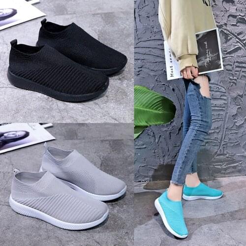 Women Ultra Flex Sneaker Knitted Elastic Breathable Sports Walking Shoes -OPK