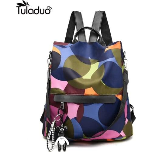 Womens Fashion Preppy Style Solid Color Backpack Multi-function Shoulder Bag Casual Backpack Great Present