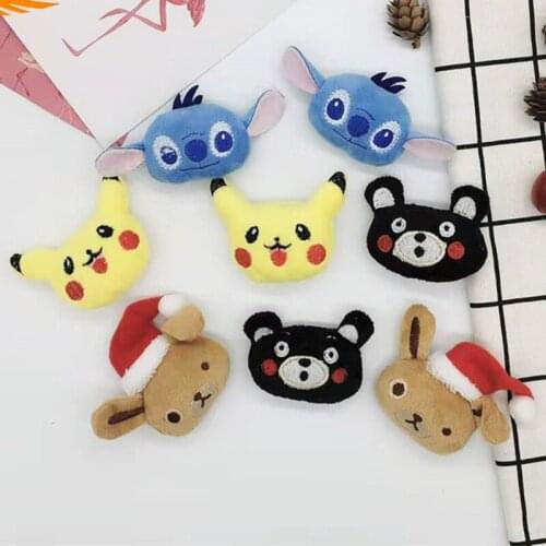 10PCS/Lot cartoon bear shape doll Padded Applique Crafts for Children Headwear Hair clip accessories