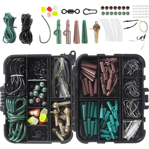 254x Bass Fishing Tackle Kit Fishing Gear Safety Clips Terminal Tackles Box