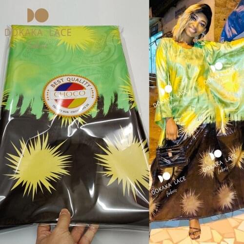 5 Yards New Style Printing Basin Riche Getzner 2021 Nouveau Jacquard Lace Fabric For Nigerian Dress Bazin Riche Wedding Sewing