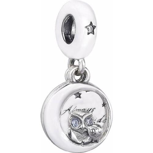 Ajax Trinkets 925 Sterling Silver Pendant Cute Owl Charms Animal For Female Neck Necklace 2021