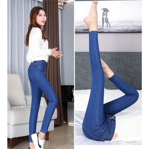 Best Sellers Pants 2019 New Elastic Skinny Jeans Fashion High Quality Womens Clothing Pencil Pants High Waist Jeans Student