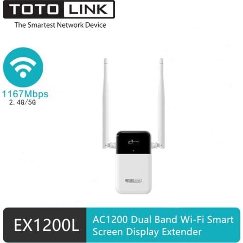 Totolink EX1200L AC1200 Dual band wifi smart screen display range extender
