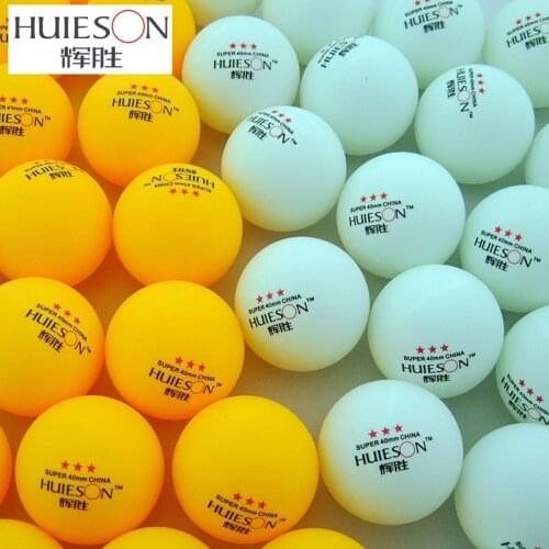 Huieson Exclusive 3 Star Table Tennis Balls 40mm 2.9g Ping Pong Ball White Yellow for School Club Table Tennis Training Practice